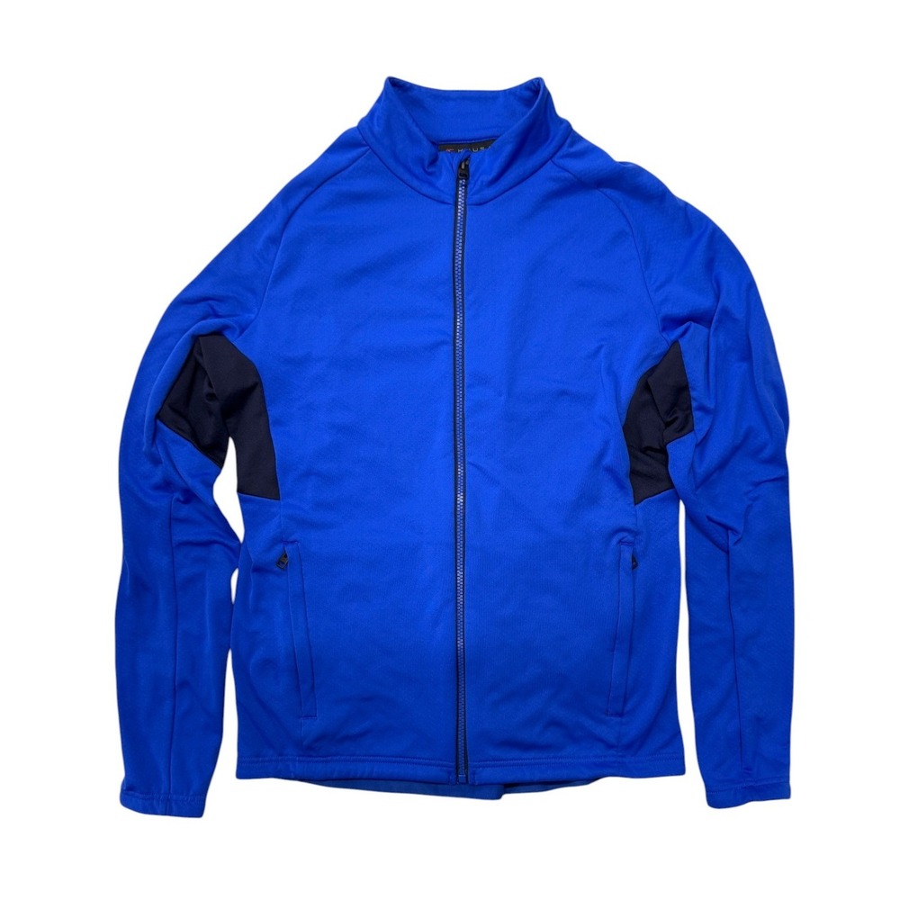 KJUS Mind Game‎ Jacket Mens 48 Small Blue Full Zip Stretch Fleece Golf